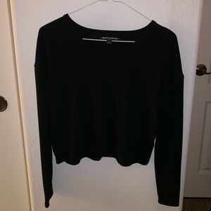 Brandy Melville Black Cropped Long sleeve